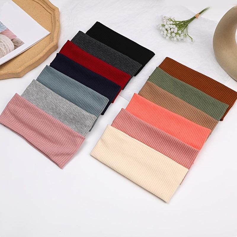 Solid Wide Headband for Women Sweatbands Hair Accessories Stretch Hair Wraps