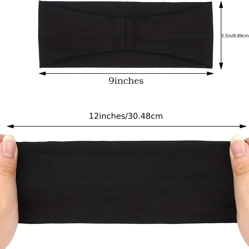3pcs Solid Headband Elastic Soft Head Wrap Hair Accessories