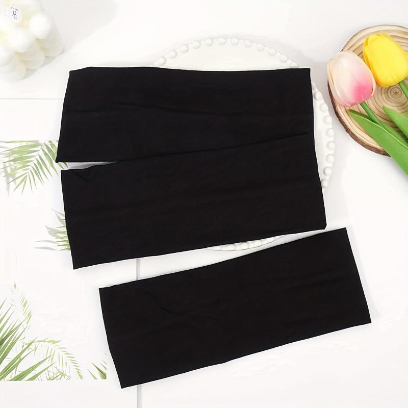 3pcs Solid Headband Elastic Soft Head Wrap Hair Accessories