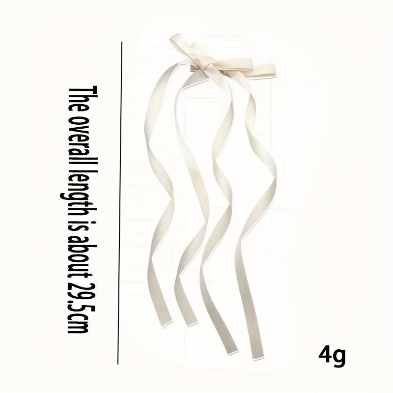Y2K Long Ribbon Bowknot Hair Clip For Women