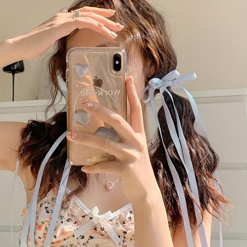 Y2K Long Ribbon Bowknot Hair Clip For Women