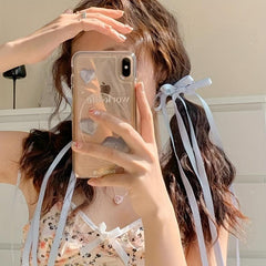 Y2K Long Ribbon Bowknot Hair Clip For Women