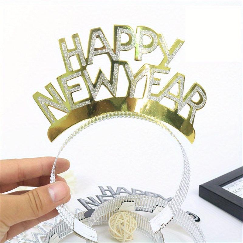 Happy Year Paper Headband Christmas Party Hairbands