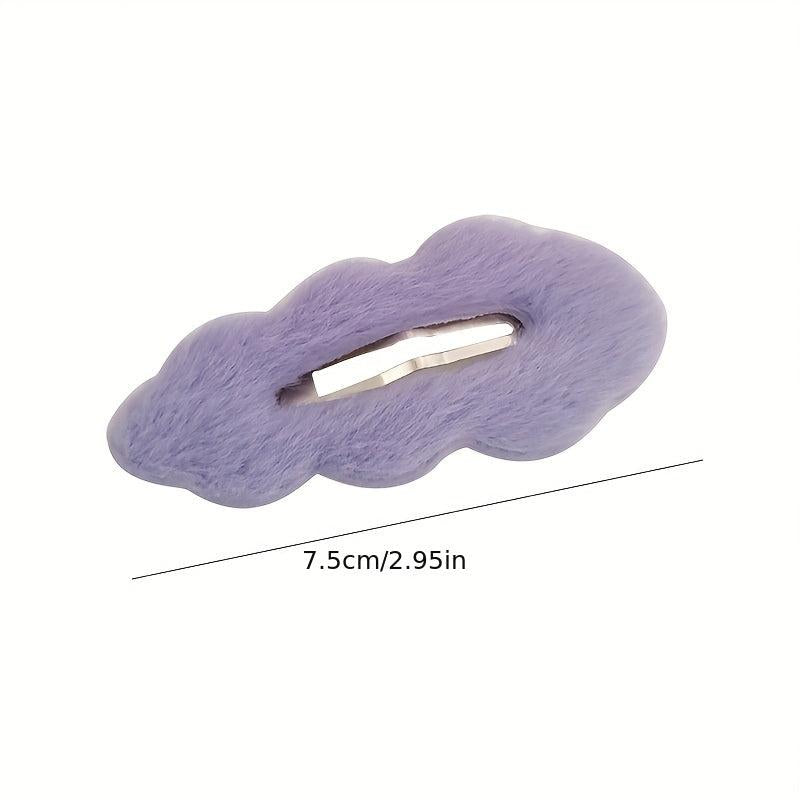 5pcs Wavy Hair Clip Alloy Snap Clip - Solid Style