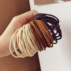 50pcs Hair Tie Elastic Hair Rope Female Hair Band Elastic Hair Ties