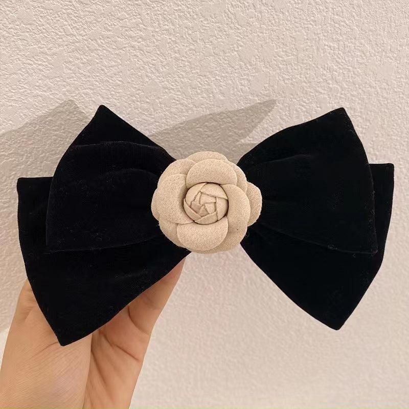 Camellia Vintage Hair Clip Hairpin Ponytail Holder