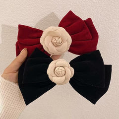 Camellia Vintage Hair Clip Hairpin Ponytail Holder