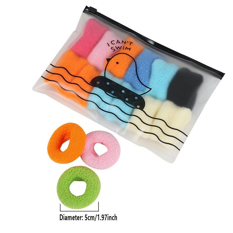 12pcs Plush Scrunchie Hair Tie Headwear Hair Accessory Ponytail Holder