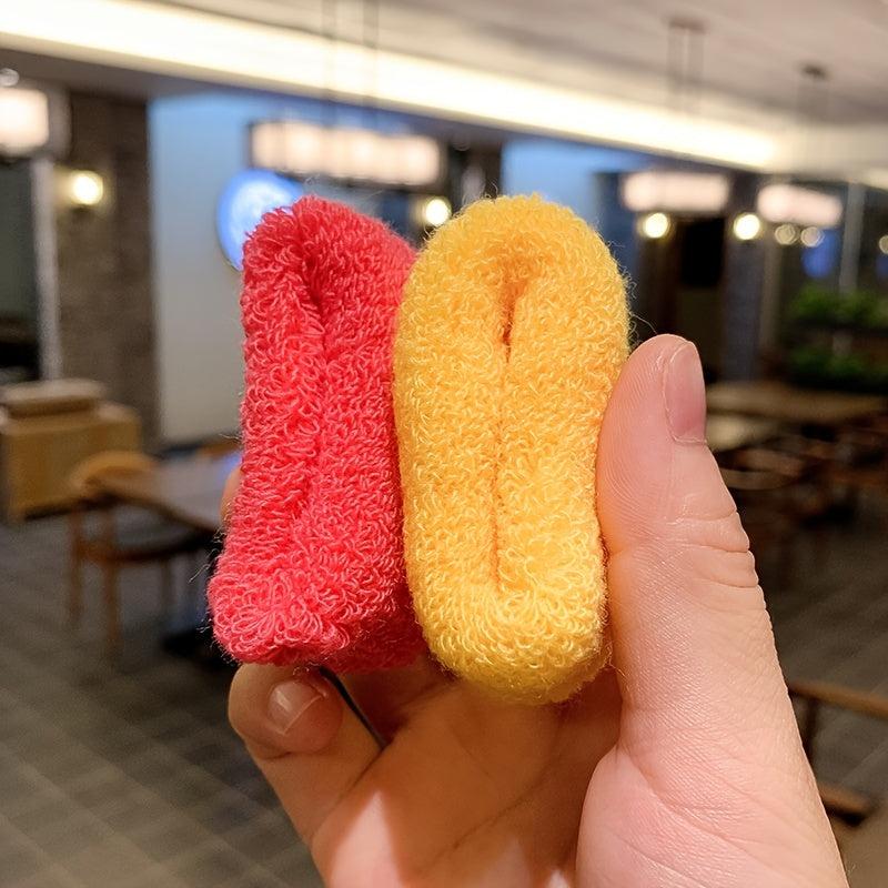 12pcs Plush Scrunchie Hair Tie Headwear Hair Accessory Ponytail Holder