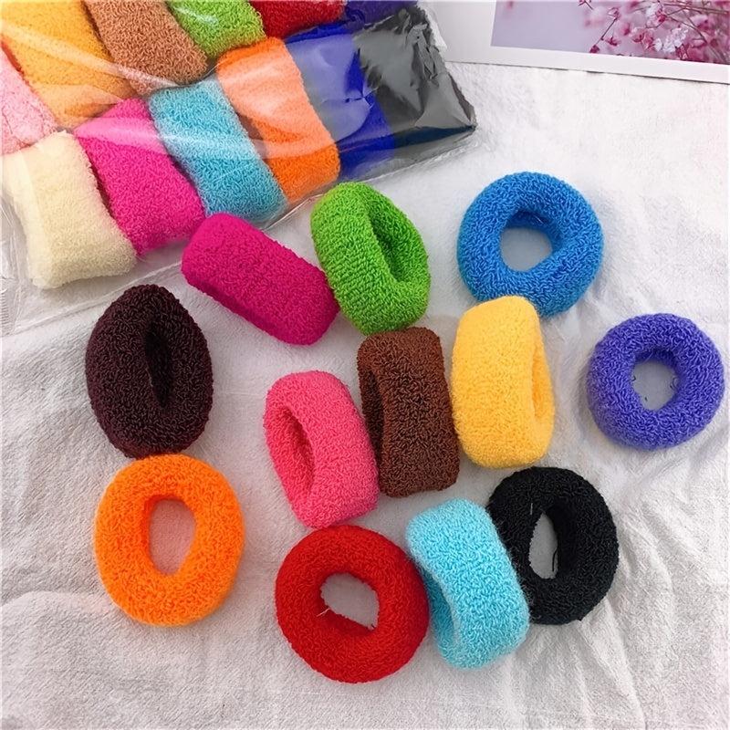 12pcs Plush Scrunchie Hair Tie Headwear Hair Accessory Ponytail Holder