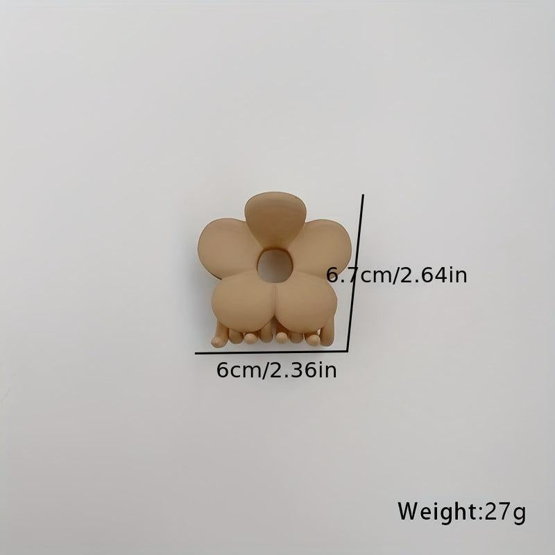 Frosted Hair Claw Flower Hair Claw Hollow Hair Clip For Ponytail Holder