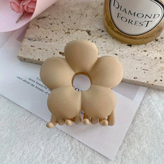Frosted Hair Claw Flower Hair Claw Hollow Hair Clip For Ponytail Holder
