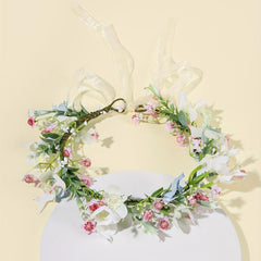 Boho Adjustable Flower Leaf Headband for Wedding Bridal Headdress