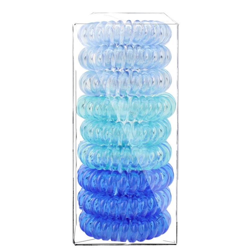 9pcs Spiral Hair Ties For Women Girls Rubber Hair Bands Gum Hair Coils