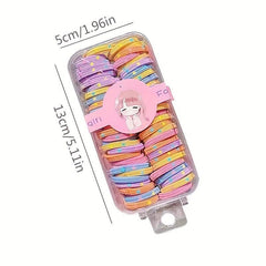 60Pcs Colorful Hair Tie Elastic Hair Rope Hair Accessory For Girls Women