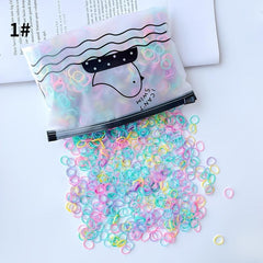 1000pcs Colorful Rubber Hair Ties for Women Girls