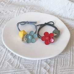 Candy Flower Beaded Hair Tie Elastic Hair Rope Hair Accessories
