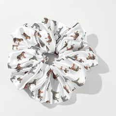 Large Animal Print Scrunchies Hair Tie Leopard Hair Rope Tiger Hair Accessories