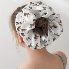 Large Animal Print Scrunchies Hair Tie Leopard Hair Rope Tiger Hair Accessories