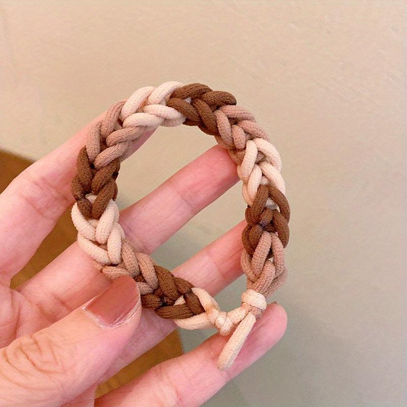 Multicolor Braided Hair Tie Bracelet Pride Month Hair Rope
