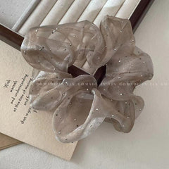 Rhinestone Organza Scrunchies Hair Tie Ponytail Holder Hair Accessories