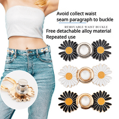Floral Waist Buckle in Various Colors for Jeans and Casual Pants