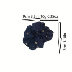 Golden Star Print Chiffon Hair Tie Accessories