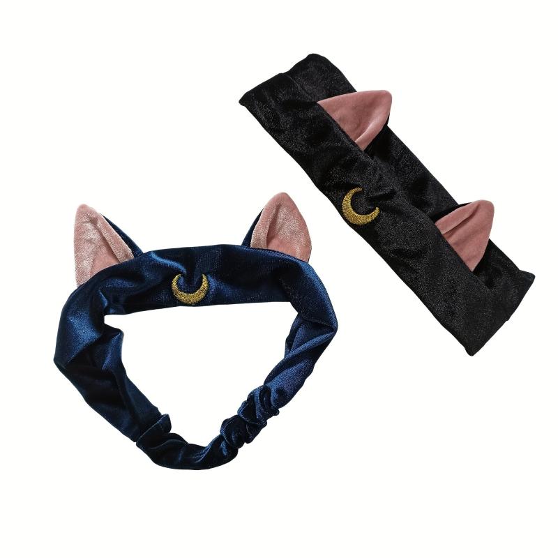 Embroidery Cat Ears Headband for Women