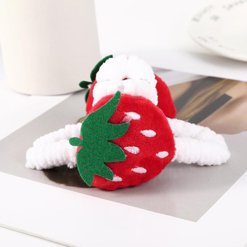 Strawberry Plush Hair Claw Clips Fruit Cherry Hairpin Barrettes