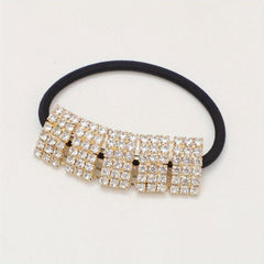 Rhinestone Hair Tie Ponytail Holder Rubber Band Accessories