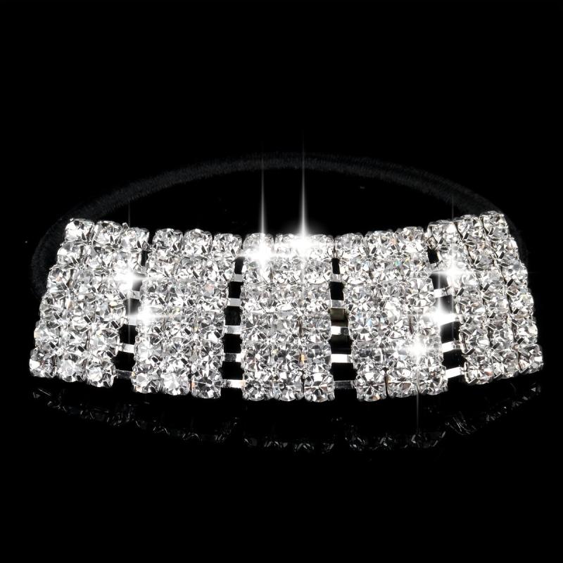 Rhinestone Hair Tie Ponytail Holder Rubber Band Accessories