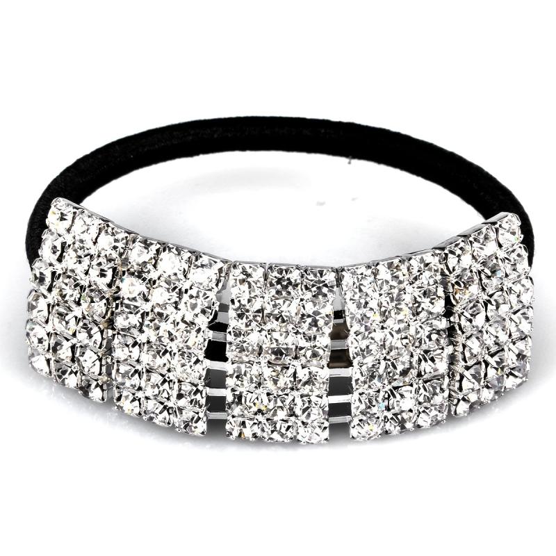 Rhinestone Hair Tie Ponytail Holder Rubber Band Accessories