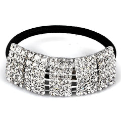 Rhinestone Hair Tie Ponytail Holder Rubber Band Accessories
