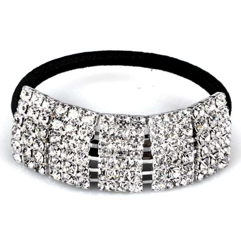 Rhinestone Hair Tie Ponytail Holder Rubber Band Accessories