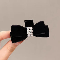 Vintage Velvet Bow Hair Claw Clips Bow Hair Barrettes