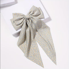 Floral French Barrette Hair Clip Long Tail Non Slip Decoration