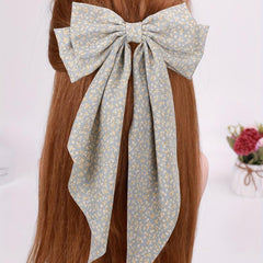 Floral French Barrette Hair Clip Long Tail Non Slip Decoration