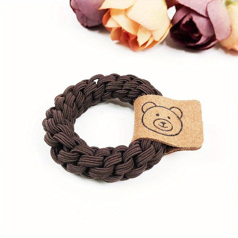 Elastic Bear Pattern Hair Tie for Women Girls