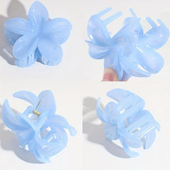 4pcs Flower Hair Claw Solid Banana Clip Hairgrip