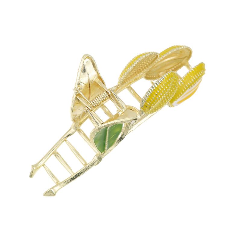 Metal Durian Branch Hair Claw Nonslip Ponytail Holder