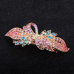 Rhinestone Butterfly Hair Clip Flower Barrette Hairpin