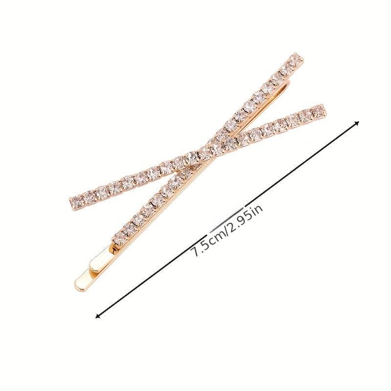 Cross Rhinestone Hair Clip Pin Bobby Pin Hair Slides Clip