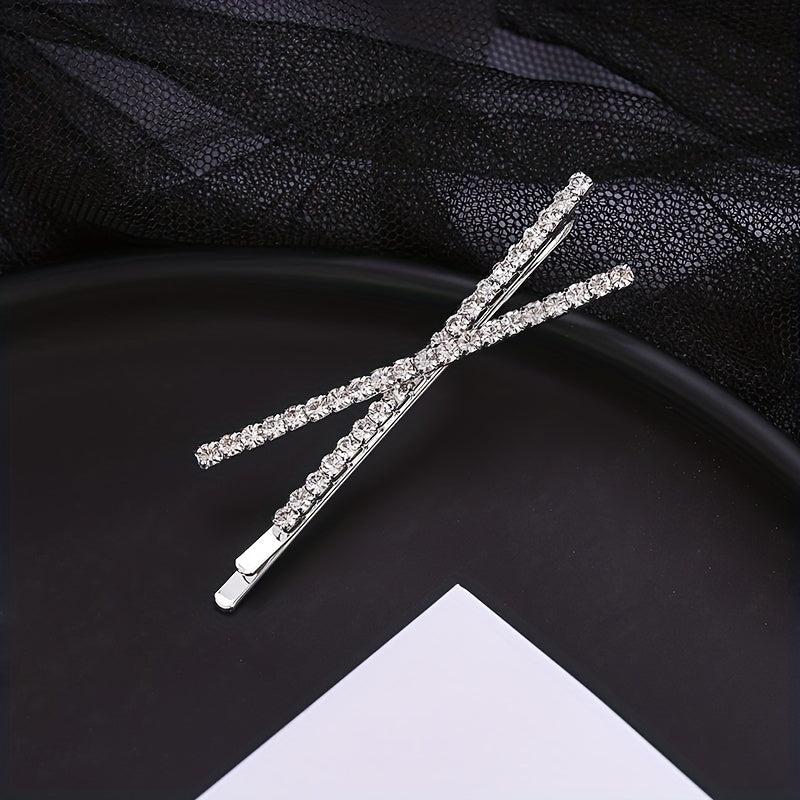 Cross Rhinestone Hair Clip Pin Bobby Pin Hair Slides Clip