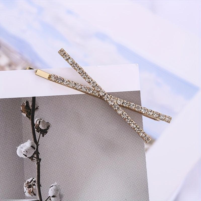 Cross Rhinestone Hair Clip Pin Bobby Pin Hair Slides Clip