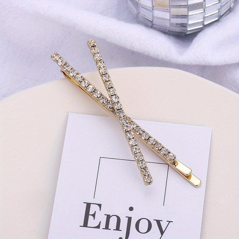 Cross Rhinestone Hair Clip Pin Bobby Pin Hair Slides Clip