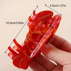 Acetate Crayfish Shaped Claw Clip Hair Accessory for Women Girls Teens