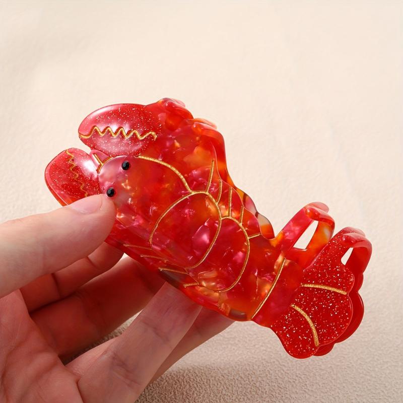 Acetate Crayfish Shaped Claw Clip Hair Accessory for Women Girls Teens