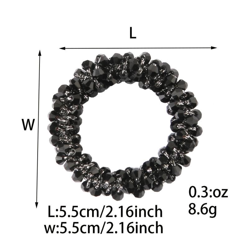 Rhinestone Hair Tie Elastic Ponytail Holder for Women Girls