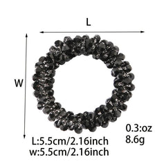 Rhinestone Hair Tie Elastic Ponytail Holder for Women Girls