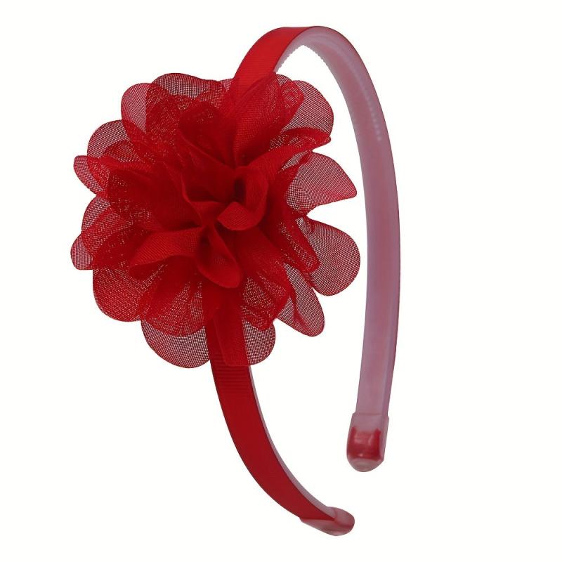 8pcs Mesh Floral Headband Hair Accessories For Women, Non-slip Hair Band